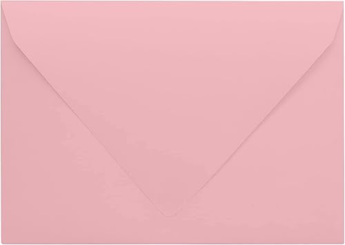 Miniatura 1 de Darling Souvenir Sobres de invitación A2 color rosa bebé (4 38 x 5 34) Euro con solapa en V de 80 libras, ideal para bodas, cumpleaños,