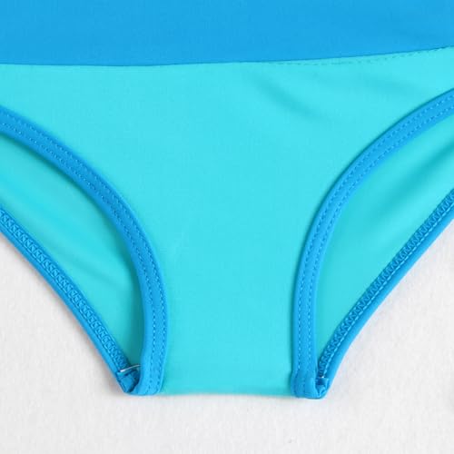 Image of Little Girl Swimsuit Casual Swimwear Kids Two Piece Color Block Bathing Suits Beach Bikini Set 3-12Years