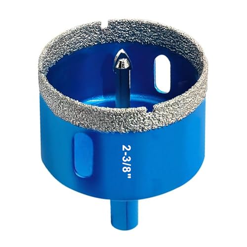 Image of TurstAid Diamond Hole Saw 2-3 /8 Inch with Pilot Guide Drill Bit - Performance Diamond Tile Hole Saw for Porcelain, Glass, Marble, Ceramic
