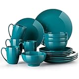 ☺Diseño perfecto☺:Un juego de Vajilla muy adecuado para una familia. Formas simples y hermosos colores, apariencia llamativa y muy moderna, y los hermosos colores aumentan el sentido del estilo, para que pueda disfrutar mejor de la comida. Esta vajilla es el compañero ideal en la vida cotidiana y puede satisfacer sus diferentes necesidades.