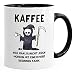 Produktbild MoonWorks® Kaffee-Tasse Kaffee weil man ja nicht jeden Morgen mit einem Mord anfangen kann Spruch Papa schwarz unisize