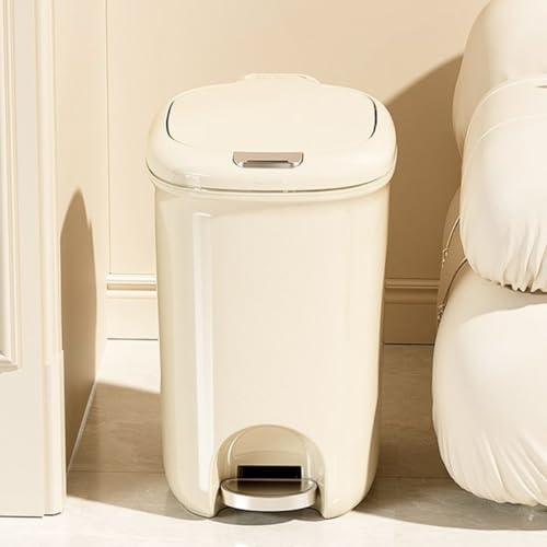 Bote de basura con pedal crema 2L para cocina y dormitorio miniatura 7
