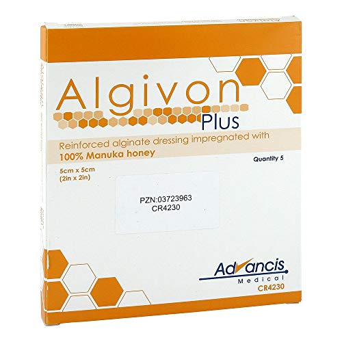 ALGIVON Plus Honigalginat Wundauflage 5x5 cm 5 St