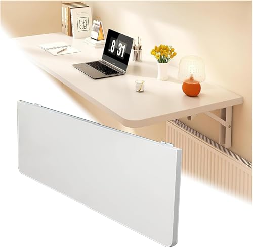 Bureau mural pliable bois - Table rabattable rabattable à abattant