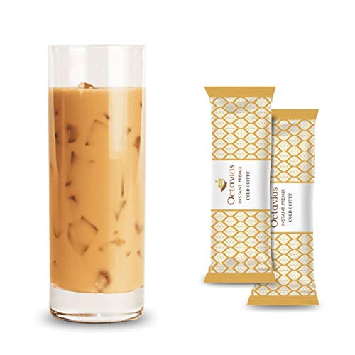Image of Octavius | Cold Coffee Premix - 15 Pouches | Instant Cappuccino Coffee | Hot & Cold Coffee | Premix Readymade Mix | (15 Gm x 15 Sachets).