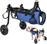 Fauteuil roulant réglable pour chien Membre postérieur Patte postérieure Handicapé Chat Chien Aide à la mobilité Chariot Jambes Réhabilitation Outils de marche légers pour animaux,XS