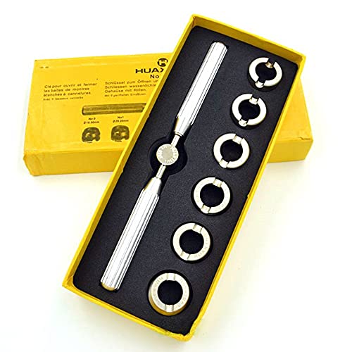 CENPEK 7 unids caja de reloj abridor de la parte posterior herramienta de reparación de reloj 5537 precisión mano relojero kit de tornillo abridor de caja más cerca removedor