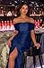 Memoriesea Women's Elegant Off Shoulder High Split Bodycon Evening Wedding Maxi Dress DarkNavy