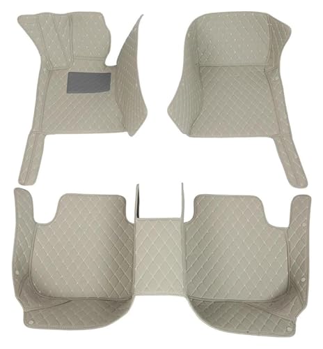 Tapis de sol en cuir PU pour VW Passat B6 2006-2010 revêtement intérieur luxe gris