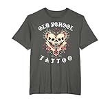 Old School Tattoo Tatoué Tatouage Tête de mort Cadeau T-Shirt