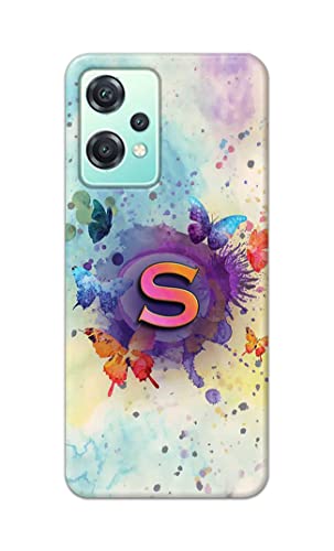 Image of PRINTFIDAA� Printed Hard Back Cover Case for OnePlus Nord CE 2 Lite 5G Back Cover (Alphabet S) -2808