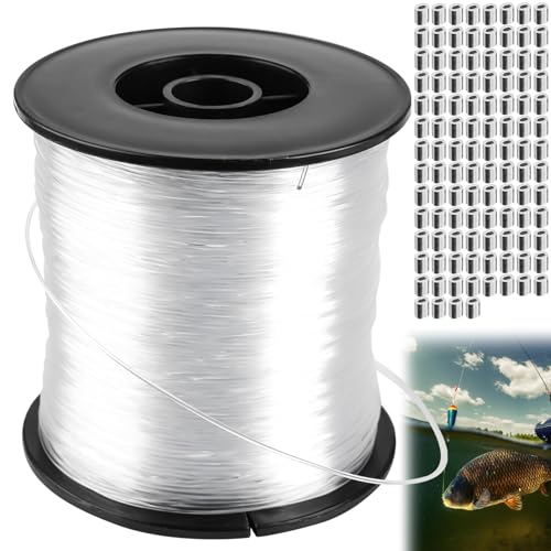 Hilo de nailon transparente resistente al desgarro, 250 m, monofilamento, fuerte, invisible de 0,8 mm, decoración para colgar, manualidades, ángel, joyas