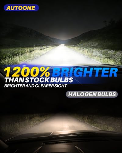 Image of AUTOONE 9007 LED Bulbs, 80000LM HB5 Lights, 3 Min Quick Install, No Flicker, 99% Compatibility, Pack of 2