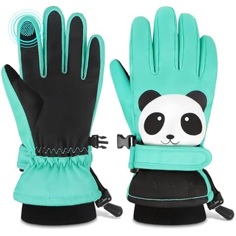 Findway Kids Waterproof Ski Gloves for Winter Cover