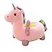 Tickos Bambini Divano Unicorno Sedia Unicorno in Peluche Sedile Bello Animale Cuscino di Supporto Posteriore Divertente Regalo per Compleanno, Chritmas (Ali-Rosa, 60 * 50 * 40CM)