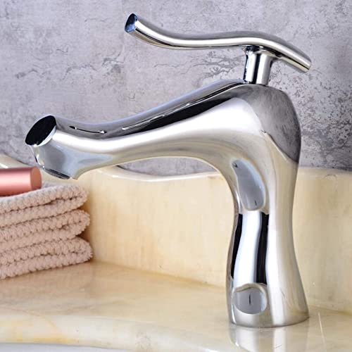 Robinet de lavabo anti-calcaire en laiton chromé pour remplacer un mitigeur fuyant