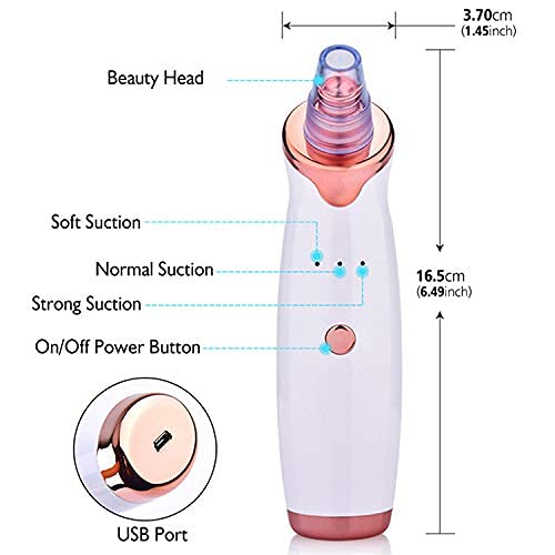 image for AQwzh Blackhead Remover Vacuum Electric Pore Vacuum Facial Pore Cleane