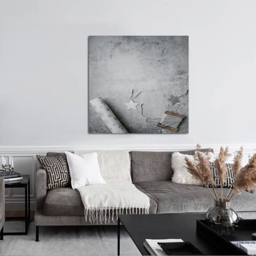 Œuvre d’art image TOANGWALL tableau gris abstrait pour mur vide 50x50 - 2