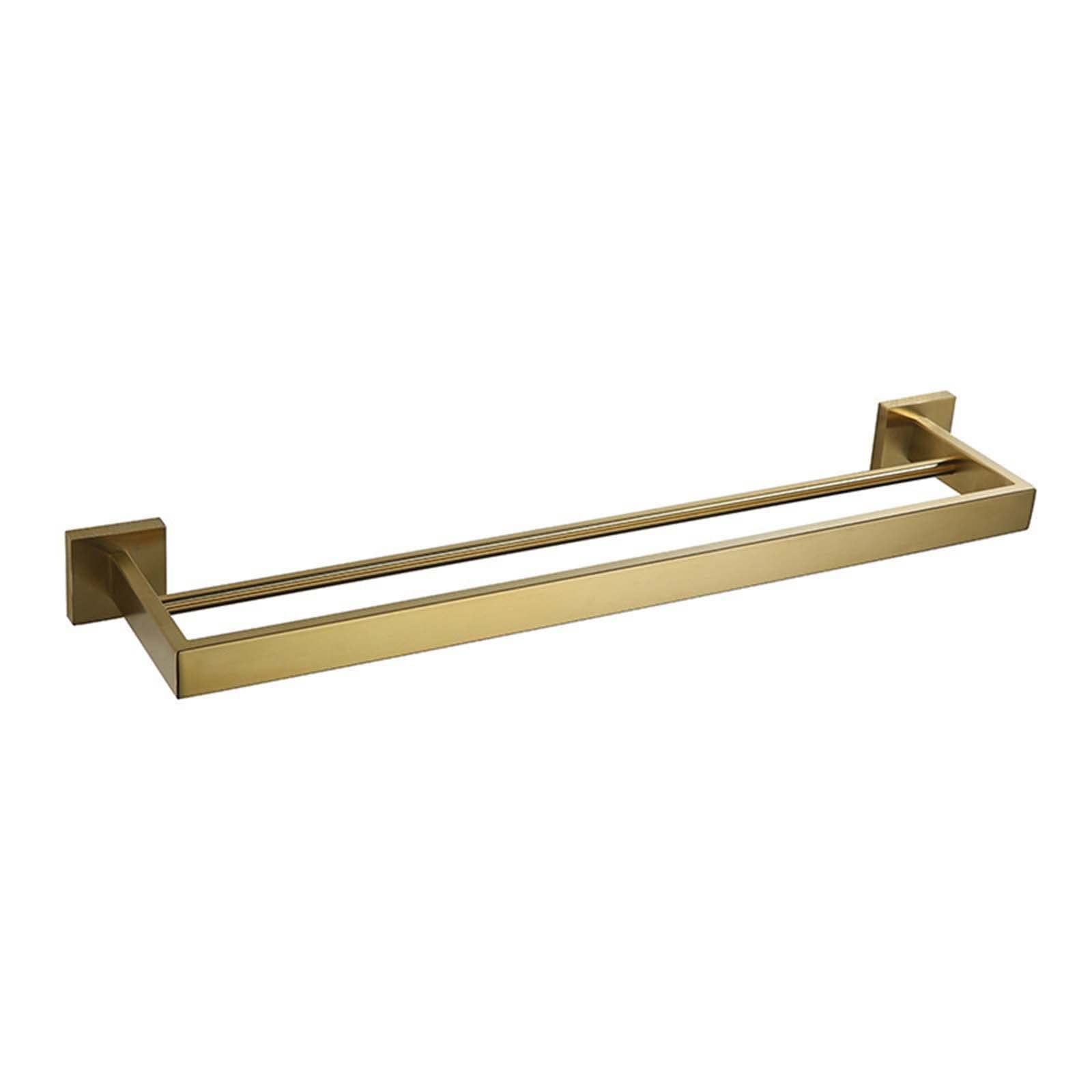 DKRAHRJJ Wall Mounted Towel Rail, Towel Shelf Stainless Steel Double Towel Rack for Restroom Toilet/D