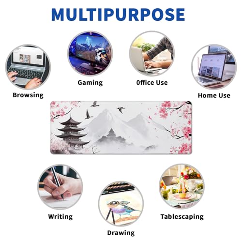 50% Off Cherry Blossom Watercolor Mouse Pad - Large Desk Mat - Image 7