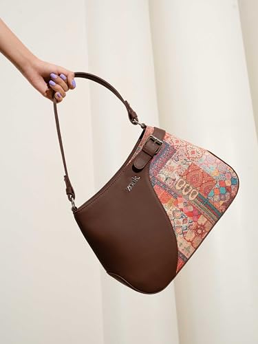 Image of ZOUK Ira Handbag | Stylish Women's Handbag | Luxury Shoulder Bag for Women | Trendy | Fancy Ladies Handbags | Small Purse for Events | Water-Resistant