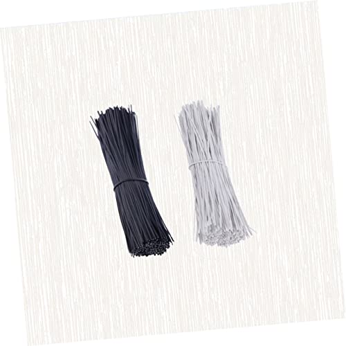 Hemobllo 2000 Peças De Laços Com Zíper Branco Preto Com Zíper Saco Branco Envoltórios De Arame Com T