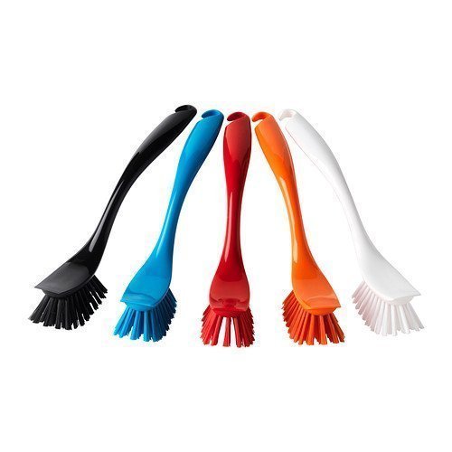 Ikea FBA 012 ANTAGEN Dish Washing Brush Assorted Colors-Set of 5, 10"