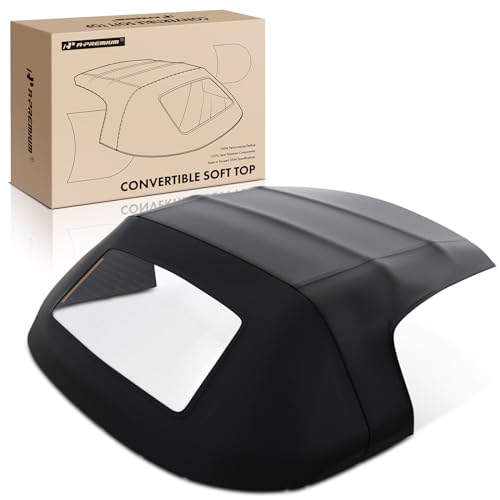 A-Premium Black Convertible Soft Top Compatible with Mazda MX-5 Miata MX5 Miata 2006-2014, with Glass Window