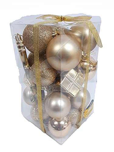 Kit de Bolas e Enfeites de Natal para arvore com 24 Peças (verrmelha)