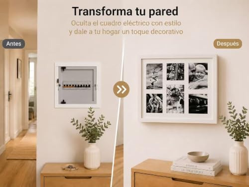 Miniatura 3 de Tapa Contador Para Eléctricos Nórdico De Plastico, Cubre Contador Tapa Decorativa Para Cuadro Eléctrico Con Fotos Blanco