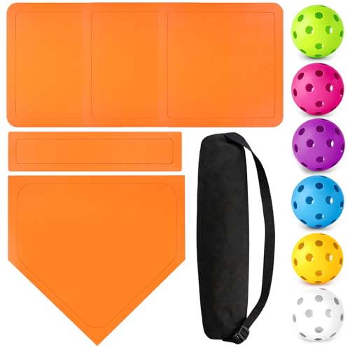 Mototo Baseball Base for Yard, 5 Orange Baseball Home Plate