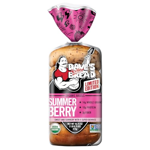 Dave's Killer Bread Organic Summer Berry Bagel, 16.75 OZ