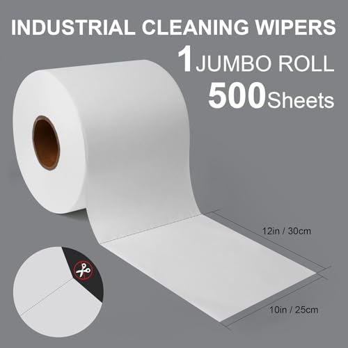 Image of Heavy Duty Cloths, Extra Absorbent Towels Jumbo Roll,White