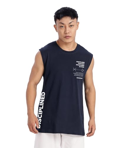 Image of SHODOX Men's 100% Cotton Tank Tops Round Neck Sleeveless Sports Loose fit Vest (Pack of 1)
