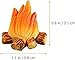 3-Pack Miniature Campfire Models - Resin Fake Fire for Dollhouse Ornaments, Halloween Decorations, and Micro Landscapes - Handcrafted Mini Fire Beads for Creative Displays