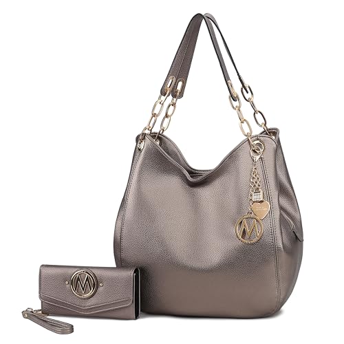 Image of MKF Collection Hobo Bag for Women & Wristlet Wallet, Vegan Leather Shoulder Bag Handbag Purse by Mia K.