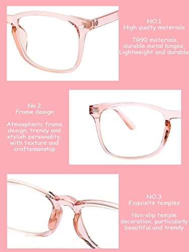 Image of Onrtry Non Prescription Glasses for Men Women Square Clear Lens Eyeglasses