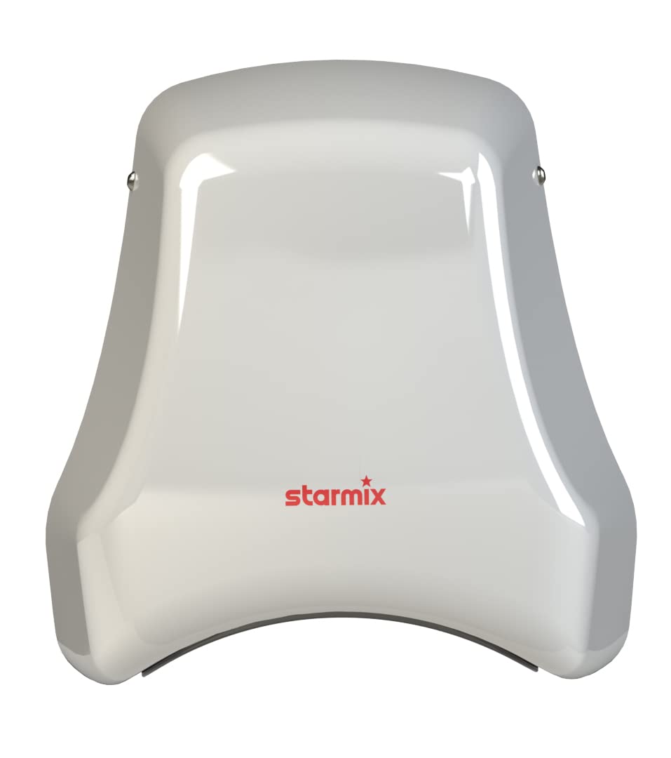 Starmix Sèche-mains T-C1 M w - Sèche-mains efficace et hygiénique pour un séchage rapide des mains (1550 W, blanc)