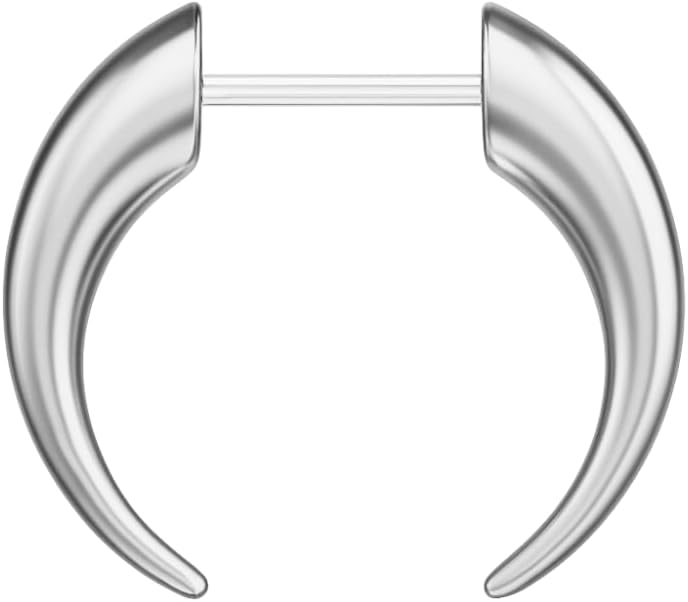 Pierced Owl 16GA Stainless Steel Faux Stretched 8GA Septum Pincher Ring