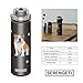 SERENGETI 24 Oz Water Bottle Stainless Steel with Spill Proof Lid - Double walled Vacuum Insulated water flask - Realistic 3D Print of your favorite dog (Boxer)