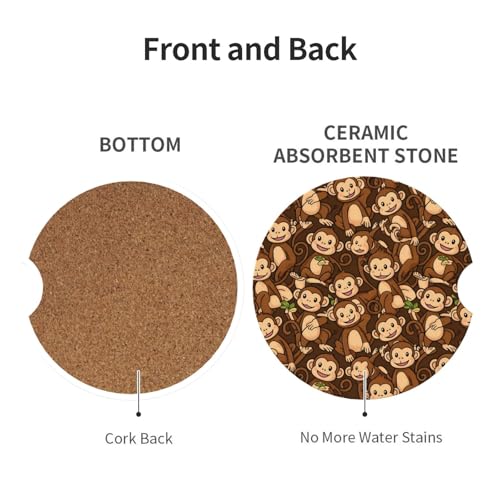 2 Pack Portavasos para Auto de Cerámica Absorbente miniatura 2