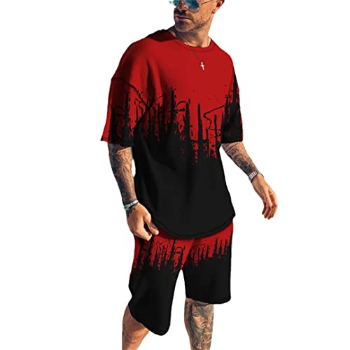 Survêtement homme avec short imprimé 3D et t-shirt 621 taille XL