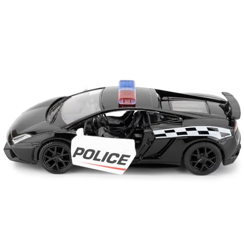 Modelo a escala 1:36 Lamborghini Gallardo coche policía miniatura 5