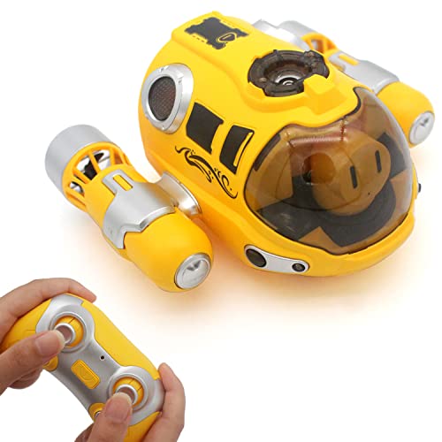 Tipmant RC Speed Boat Remote Control Speedboat Spray Led Light 2.4G Super Power Water Toy Swimming Pool Kids Birthday Gifts (Yellow)