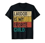 Landon vintage è il mio bambino preferito divertente. Per Landon per regalare mamma o padre per la festa della mamma o la festa del papà. Una divertente svolta di Landon sul popolare Mio genero è il mio figlio preferito e mia nuora è la mia figlia preferita