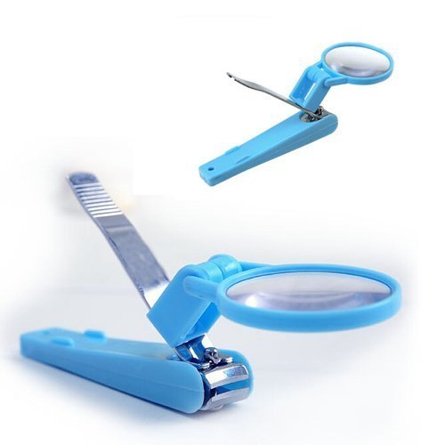 Gion Nail Clipper Cutter with Magnifying Glass Nail Trimmer Manicure Pedicure Care Scissors Tools