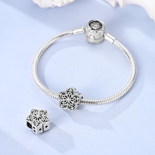 Image of 925 Sterling Silver Charms,Hypoallergenic Beads,Compatible with Pandora Bracelets and Necklaces,Women Holiday Gift Pendants