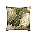 n/a Hortensia vintage, taie d'oreiller florale vert blanc et gris décor à fermeture éclair imprimé en polyester for coussin de coussin de pièce 18" (Color : A, Size : 50cm*50cm)