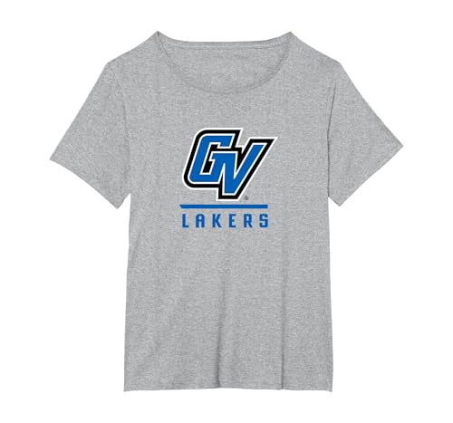 Grand Valley State University GVSU Lakers NCAA GVSU20 T-Shirt, Women's Plus, Heather Grey, 3X