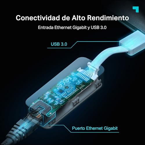 Miniatura 5 de TP-Link UE300 - Adaptador USB a Ethernet, 1000 Mbps, Gigabit, USB 3.0, Nano